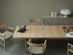 Mesa de comedor Vaud, Roble blanqueado, 2 extensiones