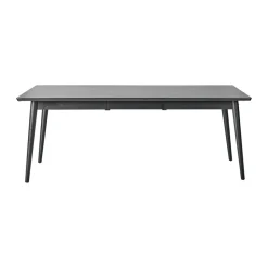 Mesa de comedor VIOR 90x200 cm, Roble lacado en negro