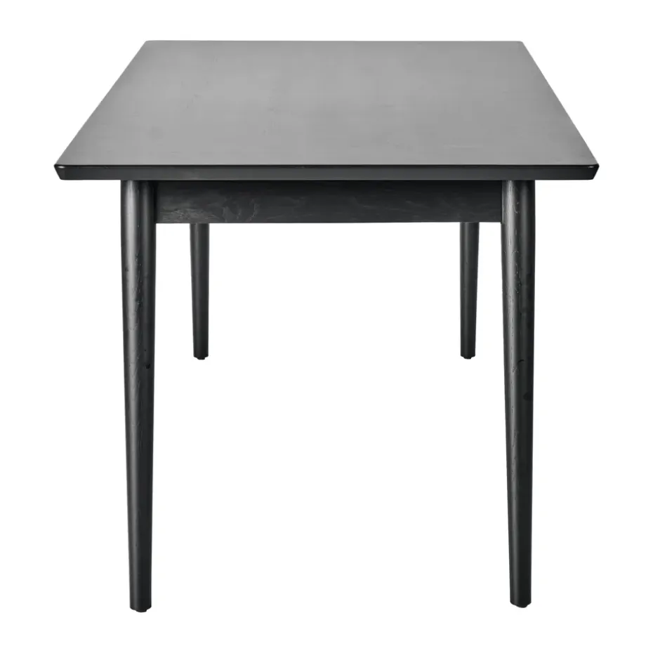 Mesa de comedor VIOR 90x200 cm, Roble lacado en negro