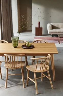 Mesa de comedor VIOR 90x200 cm, Roble lacado