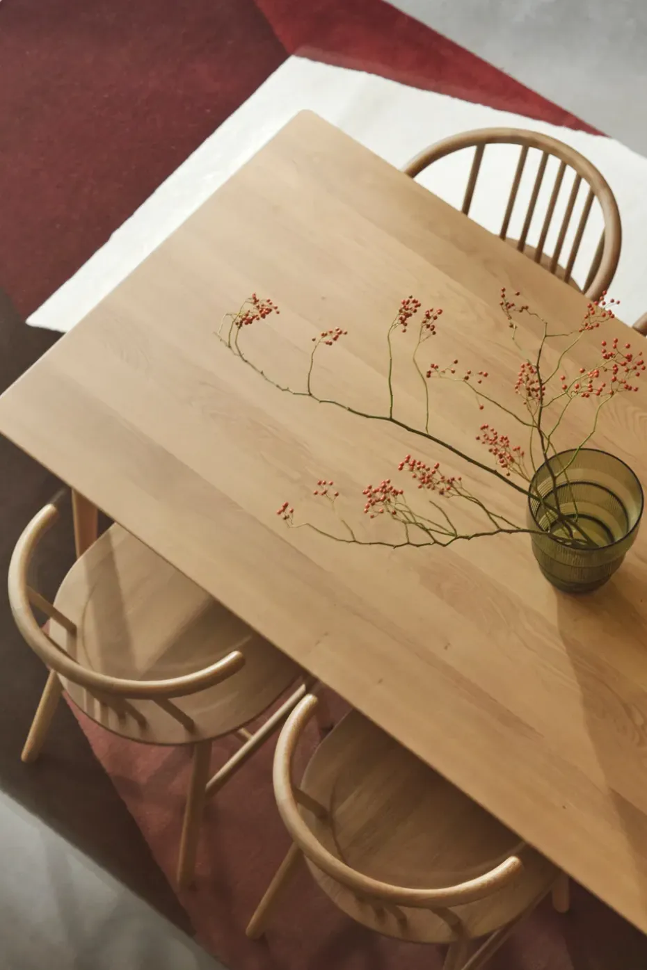 Mesa de comedor VIOR 90x200 cm, Roble lacado