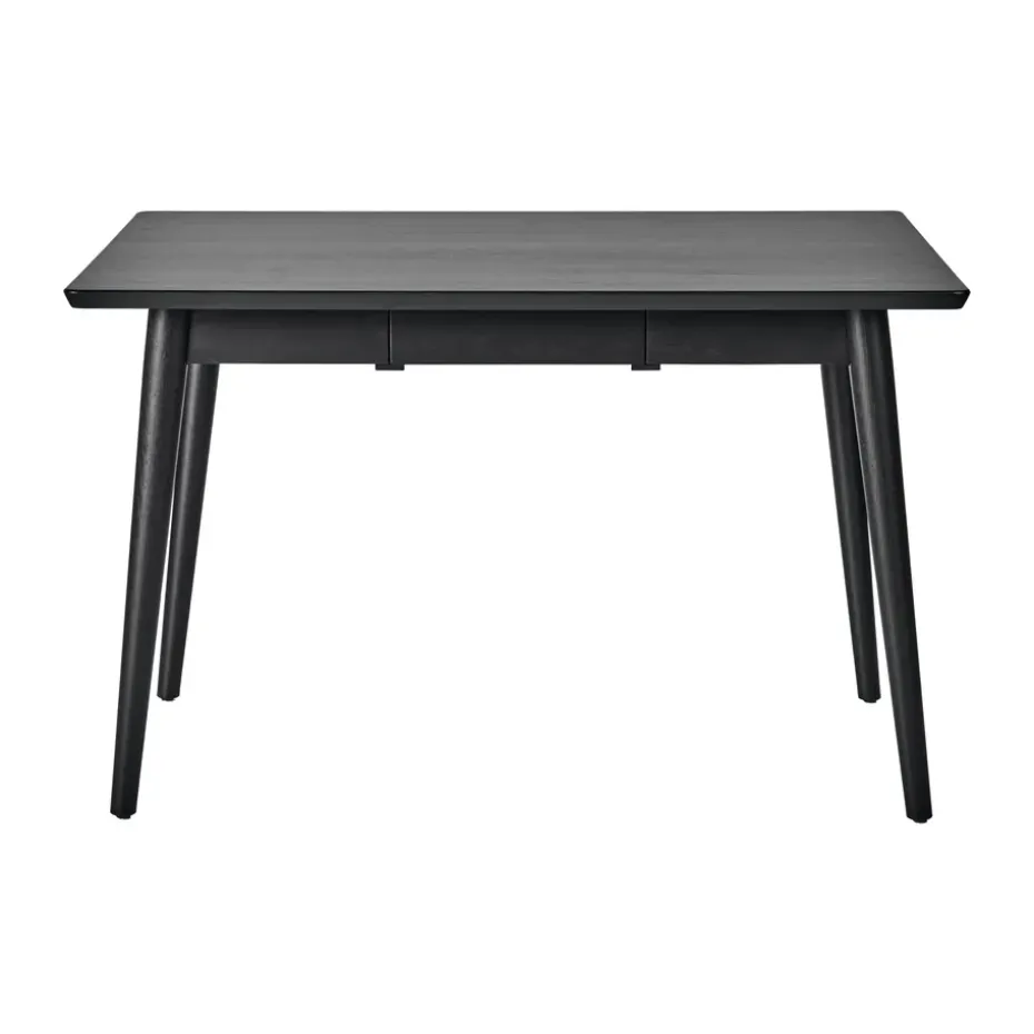 Mesa de comedor VIOR 90x120 cm, Roble lacado en negro