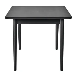 Mesa de comedor VIOR 90x120 cm, Roble lacado en negro