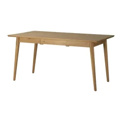 Mesa de comedor VIOR 90x120 cm, Roble lacado