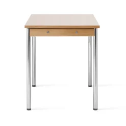 Mesa de conferencia Co Table 140x70cm, Chrome, laminate creme