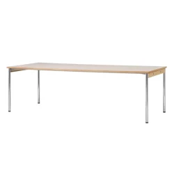 Mesa de conferencia Co Table 240x100cm, Chrome, laminate creme