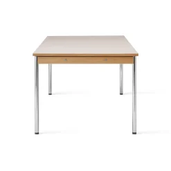 Mesa de conferencia Co Table 240x100cm, Chrome, laminate creme