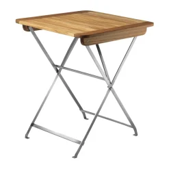 Mesa de exterior M26 Lilleø, Teak-acero inoxidable