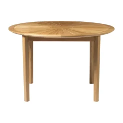 Mesa de jardín M27 Sammen Ø120 cm, Teca maciza aceitada