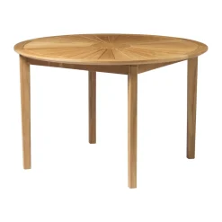 Mesa de jardín M27 Sammen Ø120 cm, Teca maciza aceitada