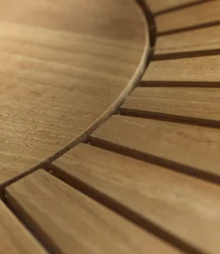 Mesa de jardín M27 Sammen Ø120 cm, Teca maciza aceitada