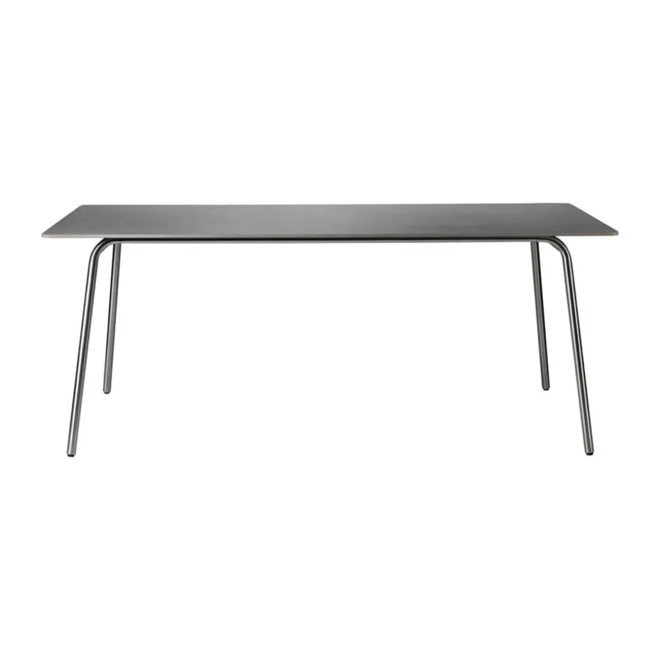 Mesa de jardín M21 Teglgård 90x180 cm, Stone-stainless steel