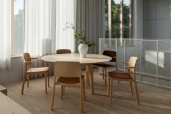 Mesa Divido Ø120 cm, fresno lacado