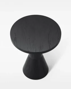 Mesa Draft Ø50 cm, Fresno teñido de negro