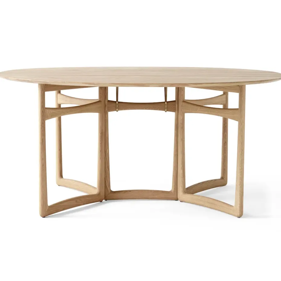 Mesa Drop Leaf HM6, Roble aceitado blanco