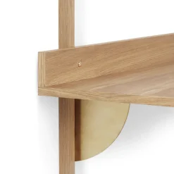 Mesa escritorio Sector, Oak-brass