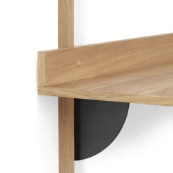 Mesa escritorio Sector, Oak-black brass