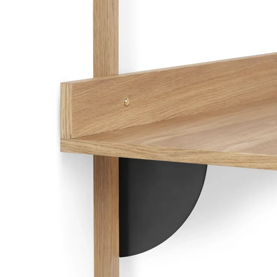 Mesa escritorio Sector, Oak-black brass