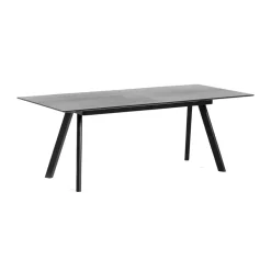 Mesa extensible CPH30 2.0, 80x160 cm, Negro-roble chapado lacado