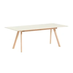 Mesa extensible CPH30 2.0, 90x200 cm, Off white linoleum-roble lacado