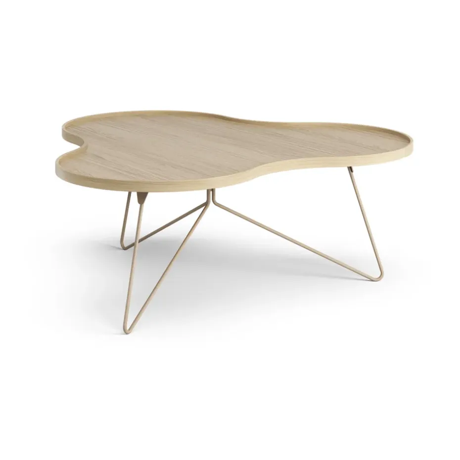 Mesa Flower mono 107x114 cm, H45 Roble lacado-nutmeg RAL1019