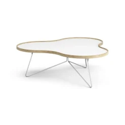 Mesa Flower 107x114 cm, H45 cm roble lacado