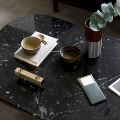 Mesa Fly SC5, Roble aceitado ahumado + mármol negro