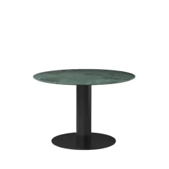 Mesa Gubi 2.0, Marble green, ø110, base negra