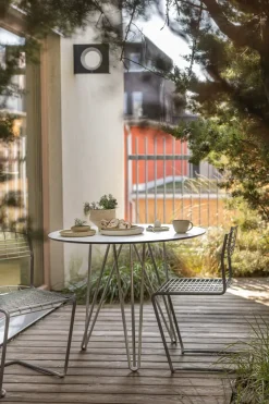 Mesa High Tech ø90 cm, Blanco-estructura galvanizada en caliente