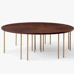 Mesa lateral Pinwheel HM7, Nogal