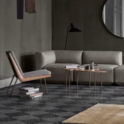 Mesa lateral Pinwheel HM7, Roble aceitado blanco