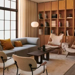 Mesa lounge Androgyne, Natural oak