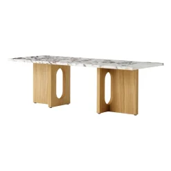 Mesa lounge Androgyne, Natural oak-Calacatta viola