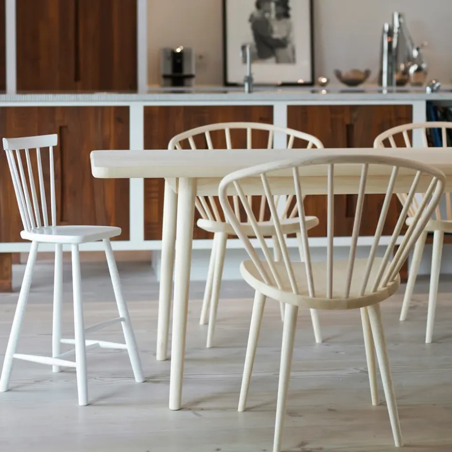 Mesa Miss Holly, 175x82 cm, Abedul aceitado blanco, no divisible