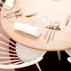 Mesa Miss Tailor redonda, Roble aceite natural, tablero fijo