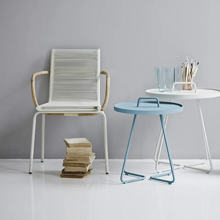 Mesa On the move Ø37 cm, White