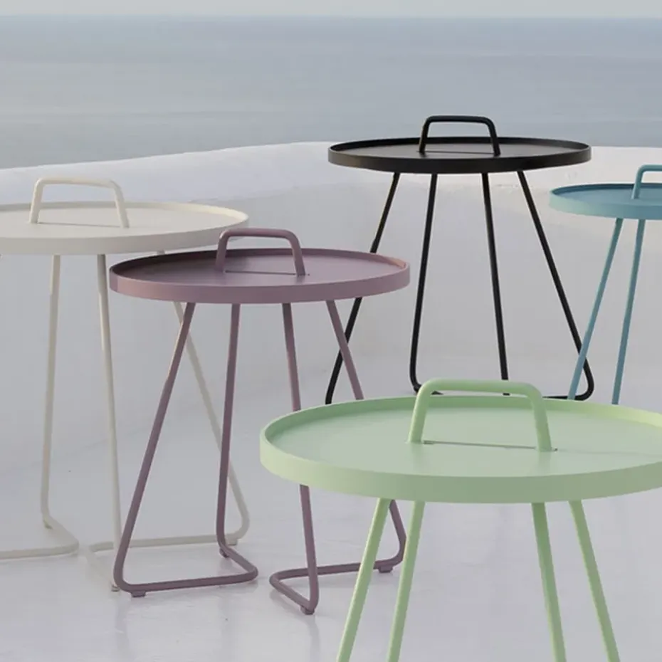 Mesa On the move Ø37 cm, White