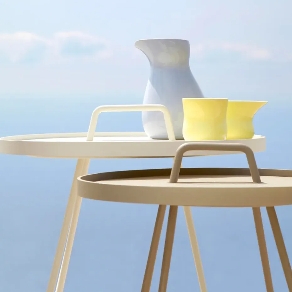 Mesa On the move Ø37 cm, White