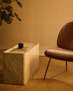 Mesa Pietra 30x80x40 cm, Neutral white travertine