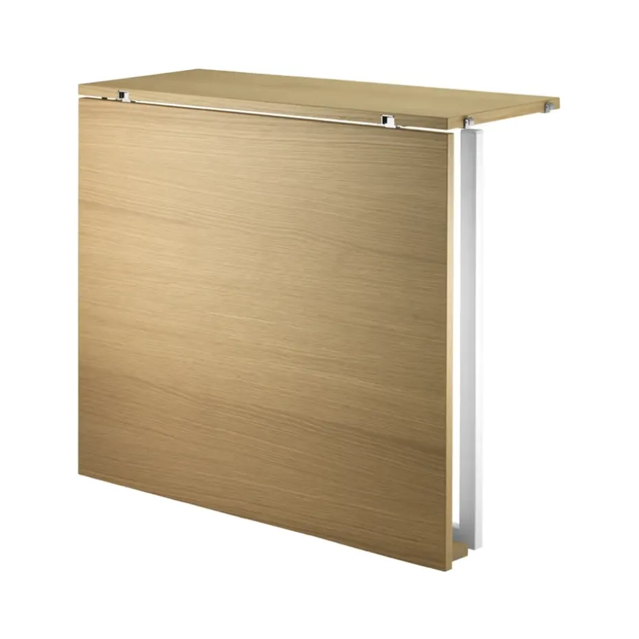 Mesa plegable String, Nogal-patas de metal blancas