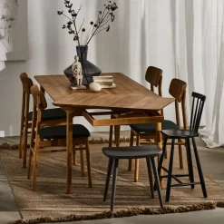 Mesa Prima Vista, Roble aceite natural-180cm-1 tablero de extensión