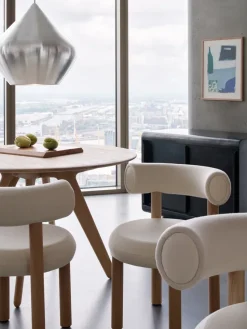 Mesa redonda Slab grande Ø120 cm, Natural