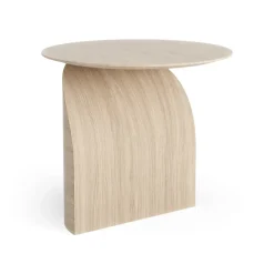 Mesa Savoa H50 cm, roble pigmentado blanco