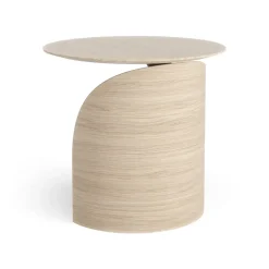 Mesa Savoa H50 cm, roble pigmentado blanco