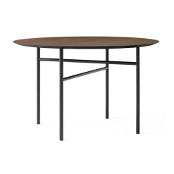 Mesa Snaregade redonda, negro-roble teñido, Ø120 cm