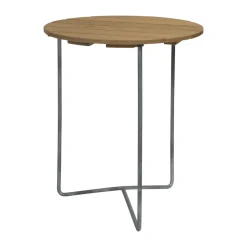 Mesa Table 6B, Roble aceitado-patas galvanizadas, Ø60 cm