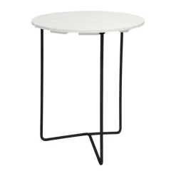 Mesa Table 6B, Roble tratado blanco-negro, Ø60 cm