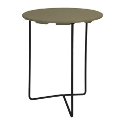 Mesa Table 6B, Verde claro roble-negro, Ø60 cm