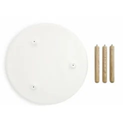 Mesa Tablo, blanco-fresno, pequeña