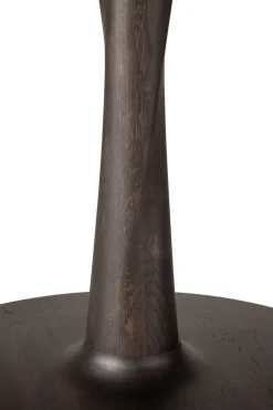 Mesa Torsion, Roble lacado en marrón, Ø90 cm